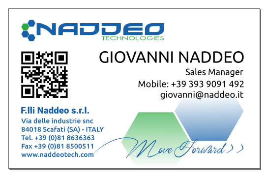 Business card with QR code