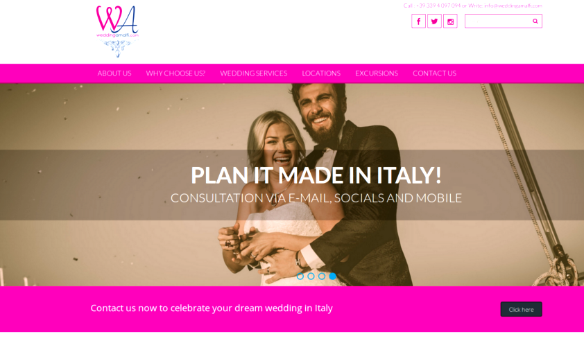 Nuovo sito web Wedding Amalfi