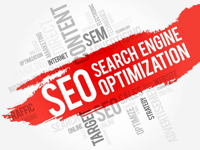 SEO (search engine optimization) word cloud business concept