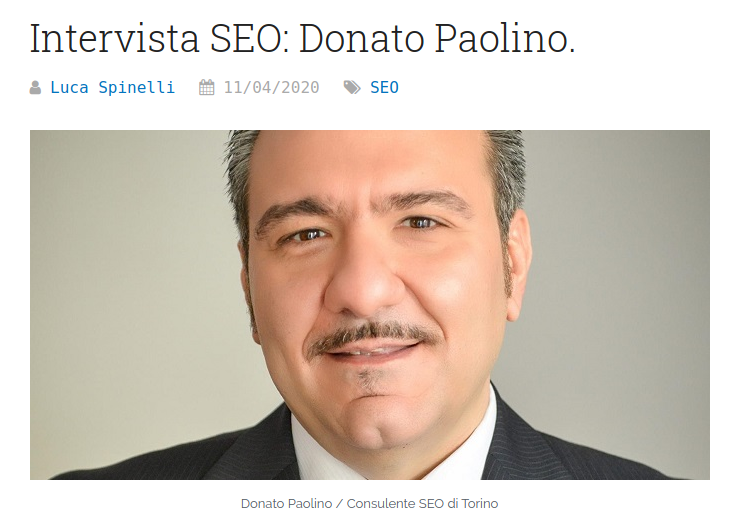 Intervista SEO: Donato Paolino.