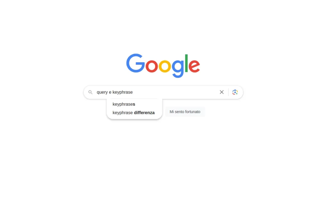 una query di ricerca su google