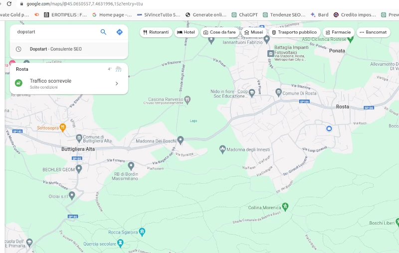 Primo passo per trovare recensioni su Google Maps